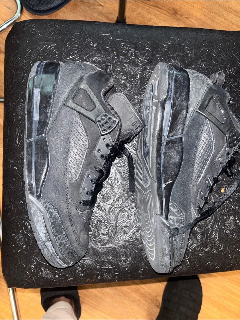 Jordan Black Suede Low-Top Sneakers
